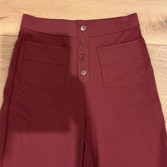 Halara High Waisted Button Multiple Pockets Straight Leg Casual Pants - Picture 4 of 6